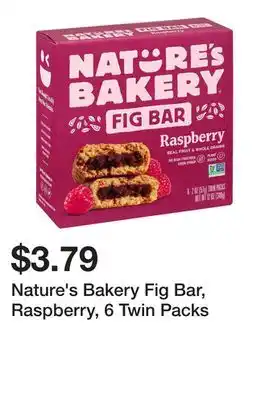 Wegmans Nature's Bakery Fig Bar, Raspberry, 6 Twin Packs offer