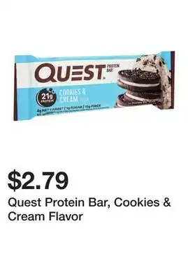 Wegmans Quest Protein Bar, Cookies & Cream Flavor offer