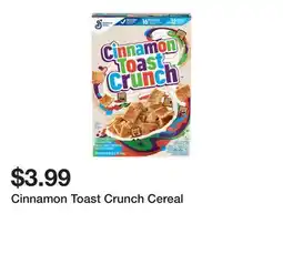 Wegmans Cinnamon Toast Crunch Cereal offer