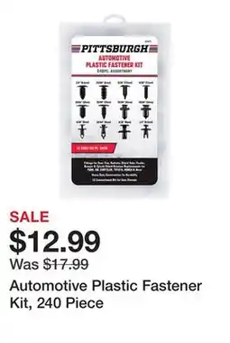 Harbor Freight Tools Automotive Plastic Fastener Kit, 240 Piece offer