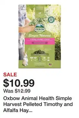 Tractor Supply Company Oxbow Animal Health Simple Harvest Pelleted Timothy and Alfalfa Hay Young Rabbit Food, 4 lb. Bag offer