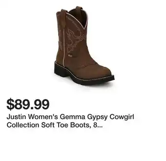 Tractor Supply Company Justin Women's Gemma Gypsy Cowgirl Collection Soft Toe Boots, 8 in., Aged Bark offer