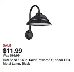 Tractor Supply Company Red Shed 13.5 in. Solar-Powered Outdoor LED Metal Lamp, Black offer