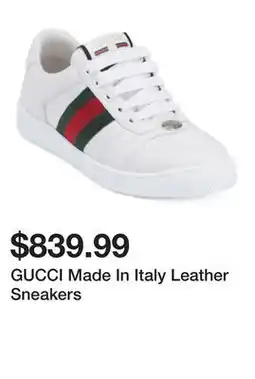 Marshalls GUCCI Made In Italy Leather Sneakers offer