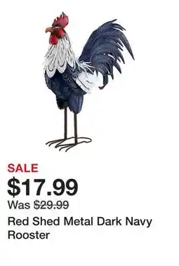 Tractor Supply Company Red Shed Metal Dark Navy Rooster offer