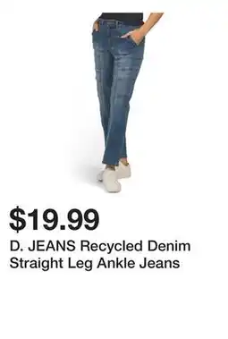 Marshalls D. JEANS Recycled Denim Straight Leg Ankle Jeans offer