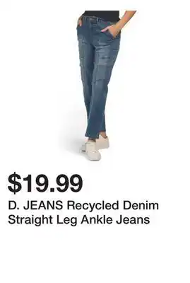 Marshalls D. JEANS Recycled Denim Straight Leg Ankle Jeans offer