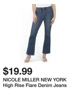 Marshalls NICOLE MILLER NEW YORK High Rise Flare Denim Jeans offer