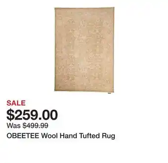 Marshalls OBEETEE Wool Hand Tufted Rug offer