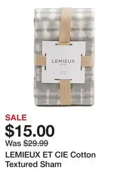 Marshalls LEMIEUX ET CIE Cotton Textured Sham offer