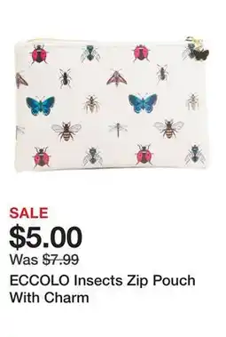 Marshalls ECCOLO Insects Zip Pouch With Charm offer