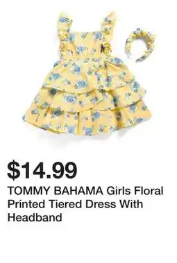 Marshalls TOMMY BAHAMA Girls Floral Printed Tiered Dress With Headband offer