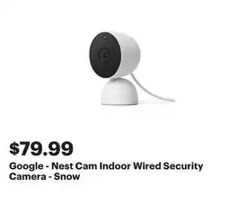 Best Buy Google - Nest Cam Indoor Wired Security Camera - Snow offer