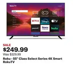 Best Buy Roku - 55 Class Select Series 4K Smart RokuTV offer