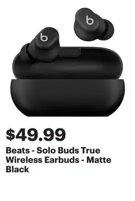 Best Buy Beats - Solo Buds True Wireless Earbuds - Matte Black offer