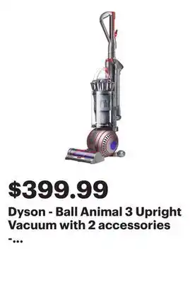 Best Buy Dyson - Ball Animal 3 Upright Vacuum with 2 accessories - Nickel/Silver offer