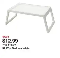 Ikea KLIPSK Bed tray, white offer