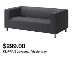 Ikea KLIPPAN Loveseat, Vissle gray offer