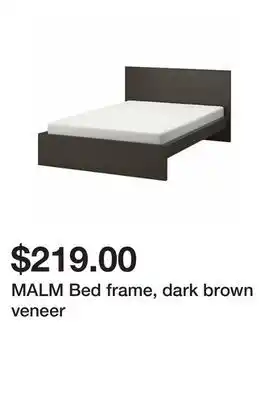 Ikea MALM Bed frame, dark brown veneer offer