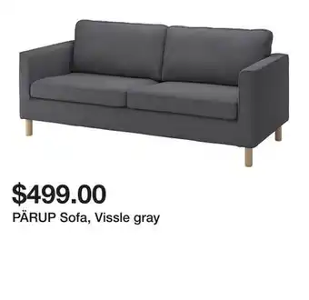 Ikea PÄRUP Sofa, Vissle gray offer