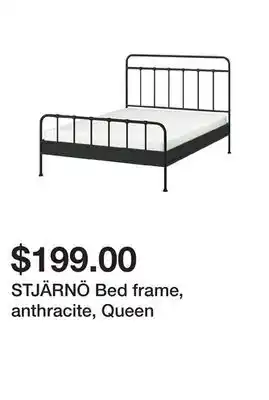 Ikea STJÄRNÖ Bed frame, anthracite, Queen offer