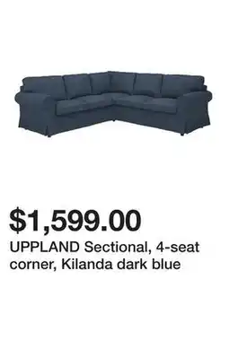 Ikea UPPLAND Sectional, 4-seat corner, Kilanda dark blue offer