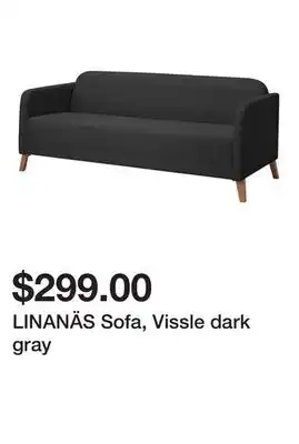 Ikea LINANÄS Sofa, Vissle dark gray offer