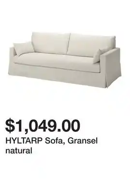 Ikea HYLTARP Sofa, Gransel natural offer