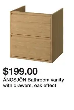 Ikea ÄNGSJÖN Bathroom vanity with drawers, oak effect offer