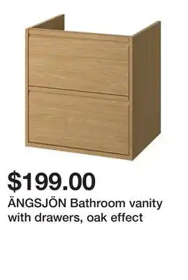 Ikea ÄNGSJÖN Bathroom vanity with drawers, oak effect offer