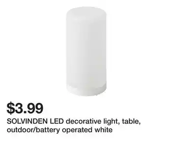 Ikea SOLVINDEN LED decorative light, table, outdoor/battery operated white offer