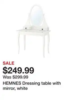 Ikea HEMNES Dressing table with mirror, white offer