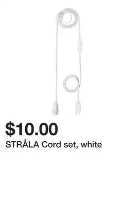 Ikea STRÅLA Cord set, white offer