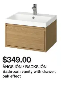 Ikea ÄNGSJÖN / BACKSJÖN Bathroom vanity with drawer, oak effect offer