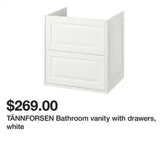 Ikea TÄNNFORSEN Bathroom vanity with drawers, white offer