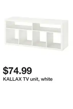 Ikea KALLAX TV unit, white offer