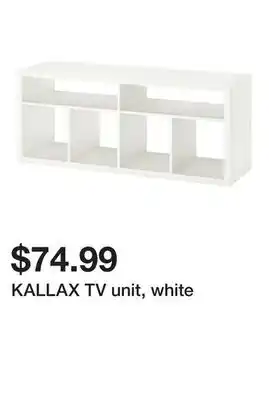 Ikea KALLAX TV unit, white offer