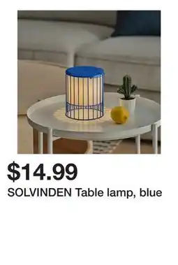 Ikea SOLVINDEN Table lamp, blue offer