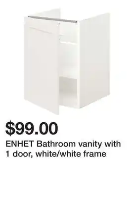 Ikea ENHET Bathroom vanity with 1 door, white/white frame offer