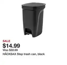 Ikea HÄCKSAX Step trash can, black offer