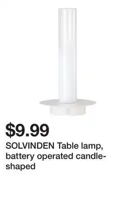 Ikea SOLVINDEN Table lamp, battery operated candle-shaped offer