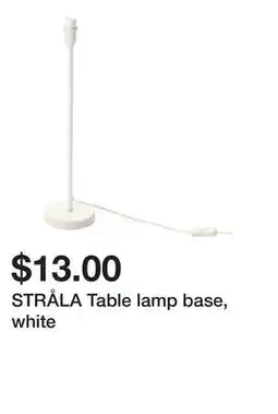 Ikea STRÅLA Table lamp base, white offer