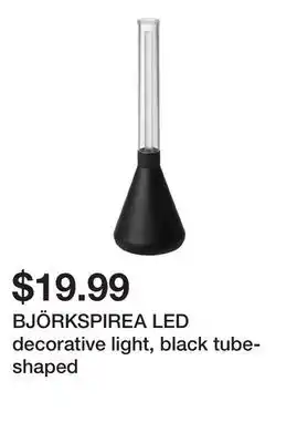 Ikea BJÖRKSPIREA LED decorative light, black tube-shaped offer