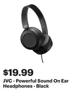 Best Buy JVC - Powerful Sound On Ear Headphones - Black offer