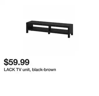 Ikea LACK TV unit, black-brown offer