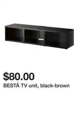 Ikea BESTÅ TV unit, black-brown offer