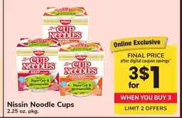 ACME Nissin Noodle Cups offer