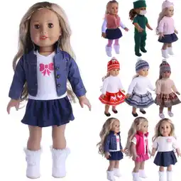 Walmart 18'' Doll Clothes Outfit Dress Clothes for American Girl Our Generation My Life Doll Christmas Gift offer