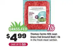 Grocery Outlet Thomas Farms 93% Lean Grass Fed Ground Beef, 1 lb offer