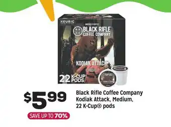 Grocery Outlet Black Rifle Coffee Company Kodiak Attack, Medium, 22 K-Cup pods offer